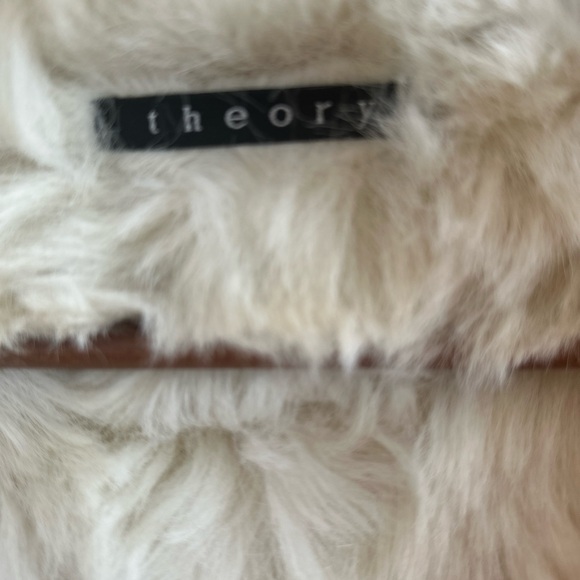 Theory Cream Faux Fur Shearling - Picture 3 of 5